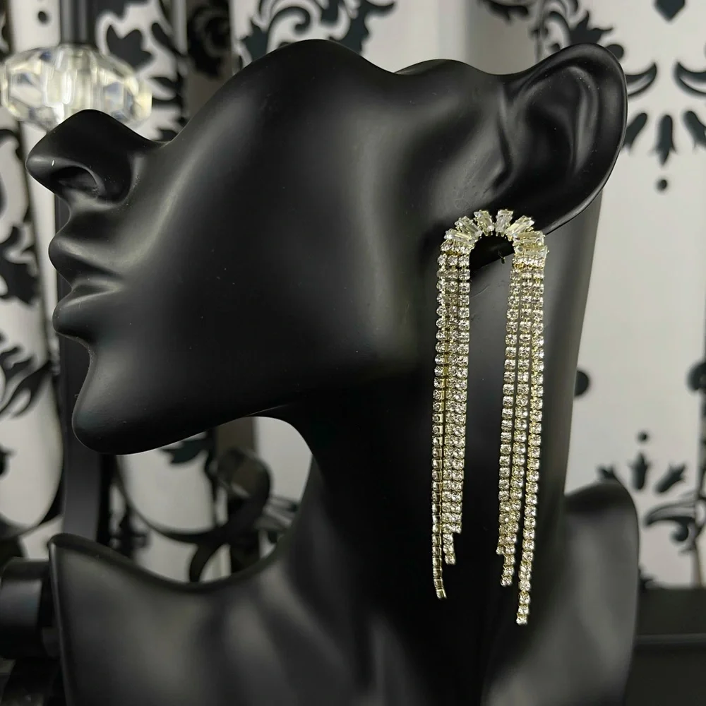 Arched Tassel Earrings